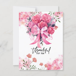 Carte Postale Ruban Rose Sensibilisation au Cancer du Sein avec
