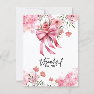 Carte Postale Ruban rose Sensibilisation au cancer du sein avec