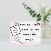 Carte Postale Ruban Rouge Comment J'Aime (Debout devant)