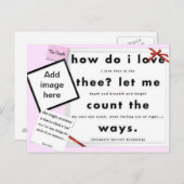 Carte Postale Ruban Rouge Comment J'Aime (Devant / Derrière)