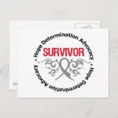 Carte Postale Ruban Tribal Survivor Tumor (Devant / Derrière)