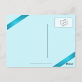 Carte Postale Ruban Turquoise Merci (Dos)