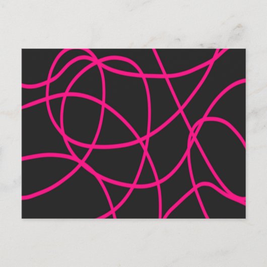 Carte Postale Rubans Magenta en noir (Devant)