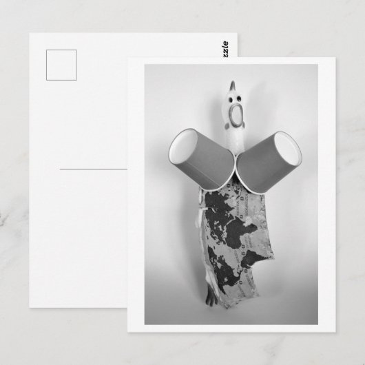 Carte Postale Rubber chicken with coffee cups - Cup C (Devant / Derrière)