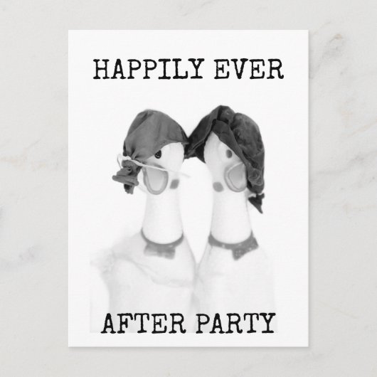 Carte Postale Rubber Chickens Happily Ever After Party Postcard (Devant)