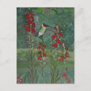 Carte Postale Rubis et fleur cardinale