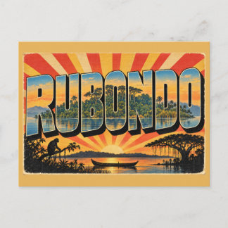 Carte Postale Rubondo Island Forest Lac Papyrus Voyage Vintage