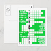 Carte Postale Rubrique de mots du tableau périodique (Devant / Derrière)