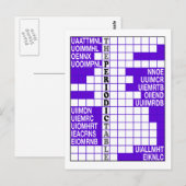 Carte Postale Rubrique de mots du tableau périodique (Devant / Derrière)