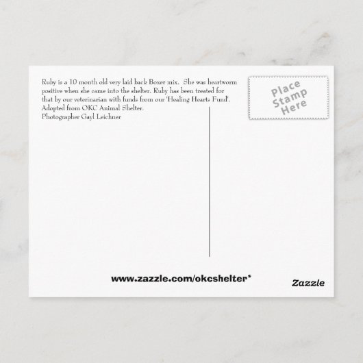 Carte Postale Ruby (Dos)