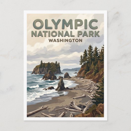 Carte Postale Ruby Beach Forks Washington (Devant)