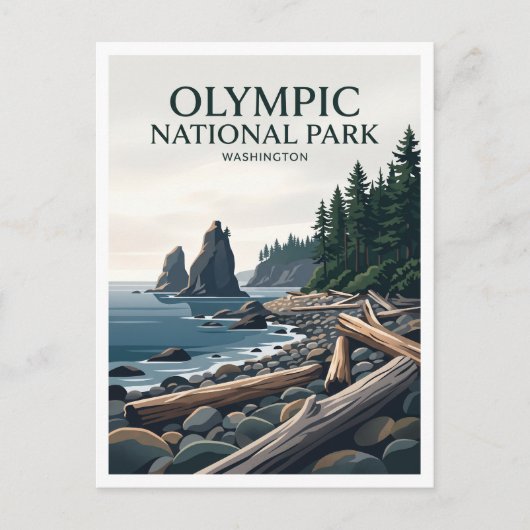Carte Postale Ruby Beach Forks Washington (Devant)