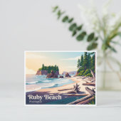 Carte Postale Ruby Beach Forks Washington (Debout devant)