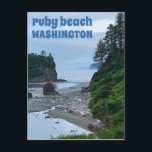 Carte Postale Ruby Beach Washington Tourisme olympique Twilight<br><div class="desc">Bonjour ! J'espère que vous aimez cette photo que j'ai capturée lors de mes voyages. N'hésitez pas à ajouter votre propre texte ! Regardez mon magasin pour plus de détails.</div>