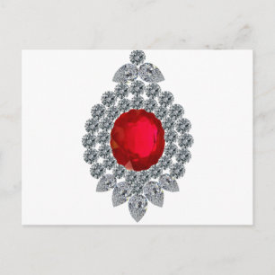 Carte Postale Ruby Brooch