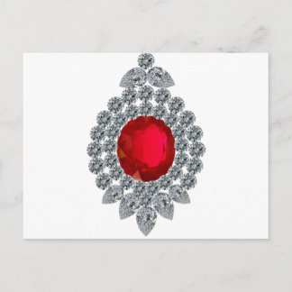 Carte Postale Ruby Brooch