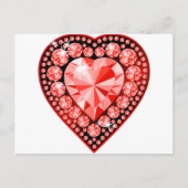 Carte Postale Ruby Gemstone Heart (Devant)
