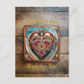 Carte Postale Ruby Pomegranate Heart Steampunk Series (Devant)