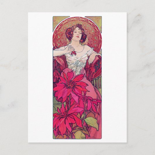 Carte Postale Ruby (Quatre Bijoux), Alphonse Mucha (Devant)