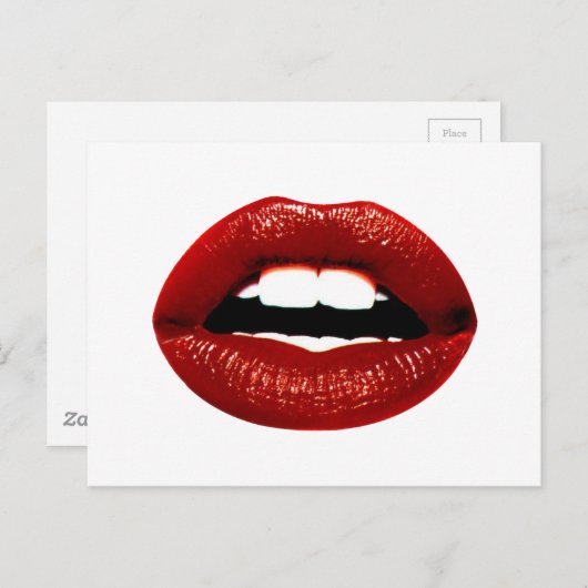 Carte Postale Ruby Red Lips (Devant / Derrière)