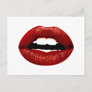 Carte Postale Ruby Red Lips