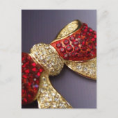 Carte postale Ruby Rhinestone Bow (Devant)