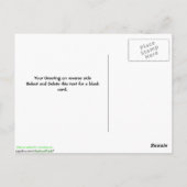 Carte Postale Ruby Throated Humming Bird (Dos)