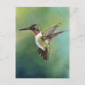 Carte postale Ruby Throsé Hummingbird Art (Devant)