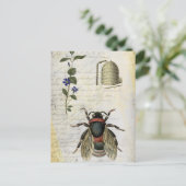 Carte Postale Ruche à fleurs d'abeilles (Debout devant)