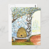 Carte Postale ruche d'abeille (Devant / Derrière)