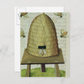 Carte Postale ruche et abeilles (Devant / Derrière)