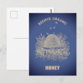 Carte Postale Ruche vintage (Devant / Derrière)