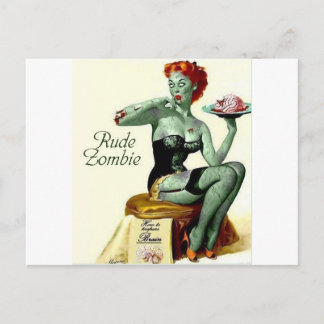 Carte Postale Rude Zombie "La première bouchée"