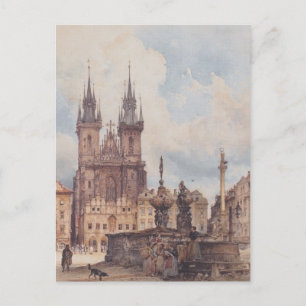 Carte Postale Rudolf Alt - Vue sur le Carré de la Vieille Ville