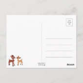 Carte Postale Rudolph classique et Clarice Reindeer (Dos)