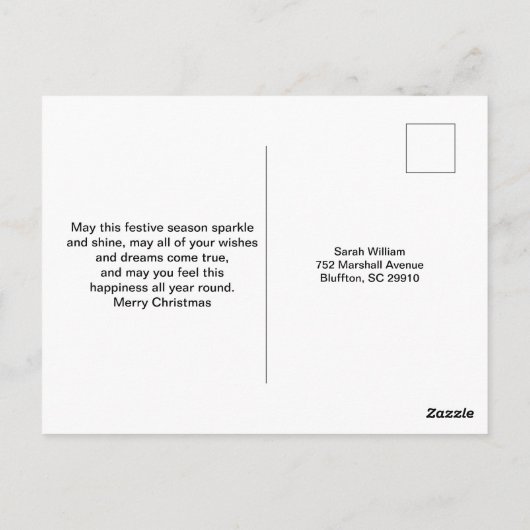 Carte Postale Rudolph, renne à nez rouge (Dos)