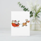Carte Postale Rudolph Volant Kris Kringle Dans Son Sleigh (Debout devant)