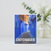 Carte Postale Rue à Chefchaouen Maroc Voyage (Debout devant)