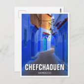 Carte Postale Rue à Chefchaouen Maroc Voyage (Devant / Derrière)