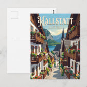 Carte Postale Rue à Hallstatt Autriche (Devant / Derrière)