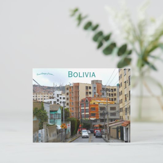 Carte Postale Rue à La Paz Bolivie (Debout devant)