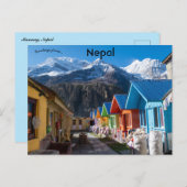 Carte Postale Rue à Manang Nepal (Devant / Derrière)