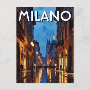 Carte Postale Rue à Milan Italie Voyage