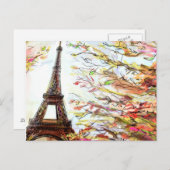 Carte Postale Rue À Paris - Illustration 2 (Devant / Derrière)