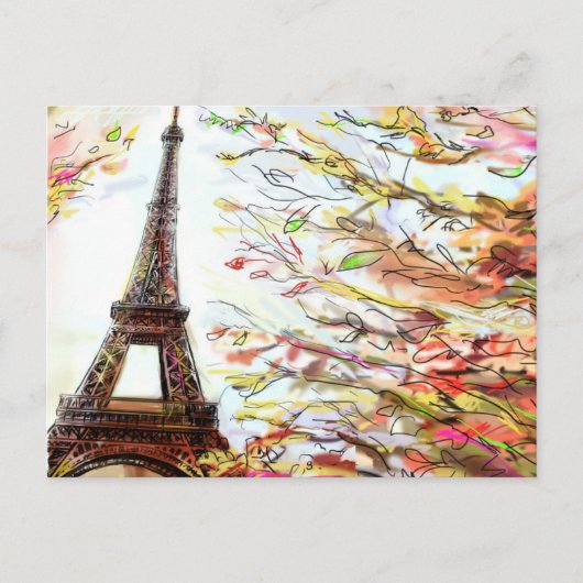 Carte Postale Rue À Paris - Illustration 2 (Devant)