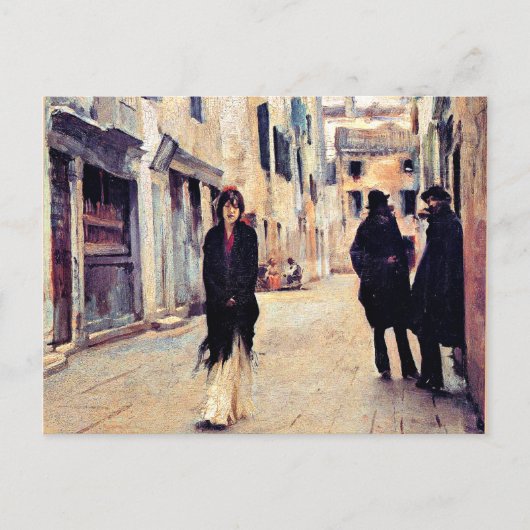 Carte Postale Rue à Venise par John Singer Sargent (Devant)
