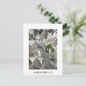 Carte Postale Rue avec trulli maisons à Alberobello, Pouilles (Debout devant)