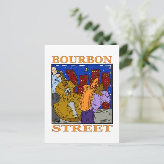 Carte Postale Rue Bourbon (Debout devant)