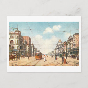 Carte Postale Rue Canal vintage à La Nouvelle-Orléans