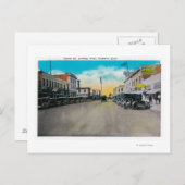 Carte Postale Rue centrale vue vers l'ouestAnaheim, Californie (Devant / Derrière)